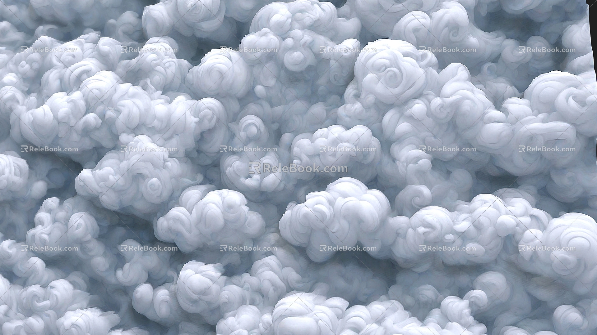 Stylized Cloud Seamless Texture Clouds Mist Clouds Cartoon Clouds 3d model