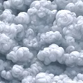 Scenic View of Fluffy White Clouds Covering Sky in Dense Formation