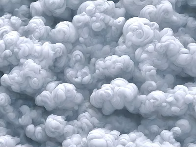 Scenic View of Fluffy White Clouds Covering Sky in Dense Formation 3d model Scenic View of Fluffy White Clouds Covering Sky in Dense Formation 3d model