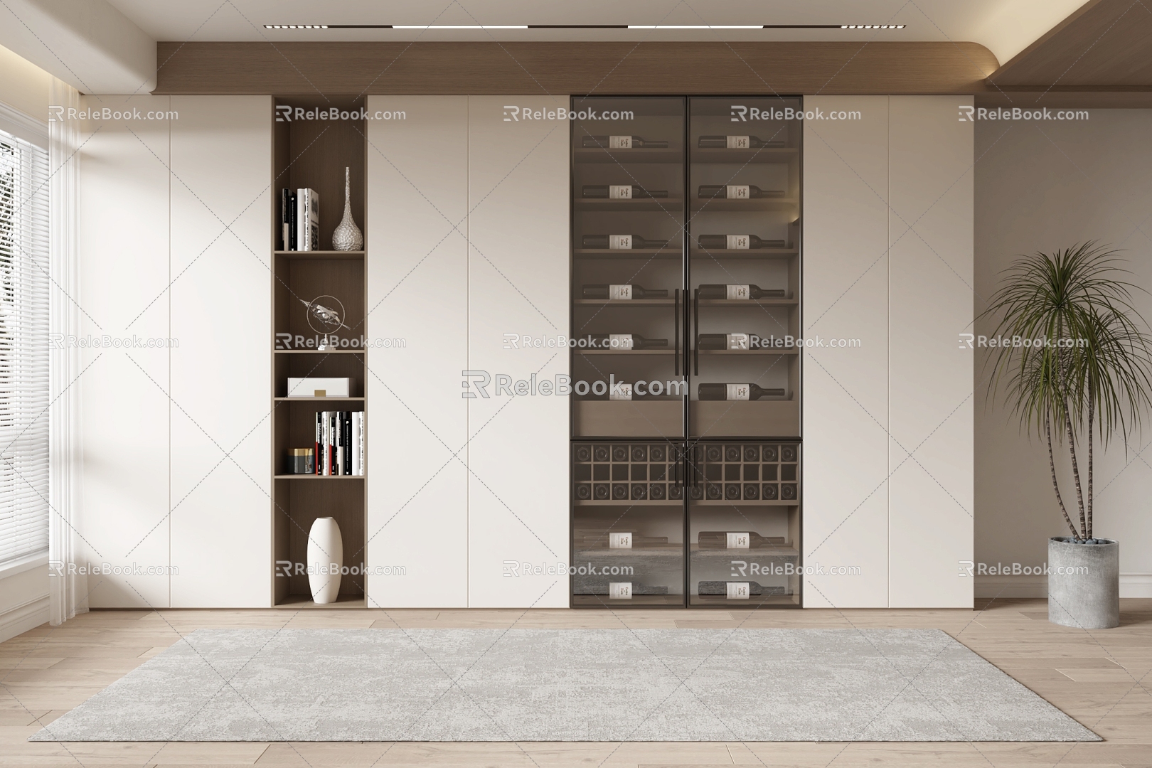 Modern Wine Cabinet 3d model