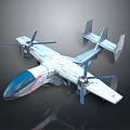 Futuristic Spacecraft Design Featuring Streamlined Body Wings And Propellers For Space Exploration