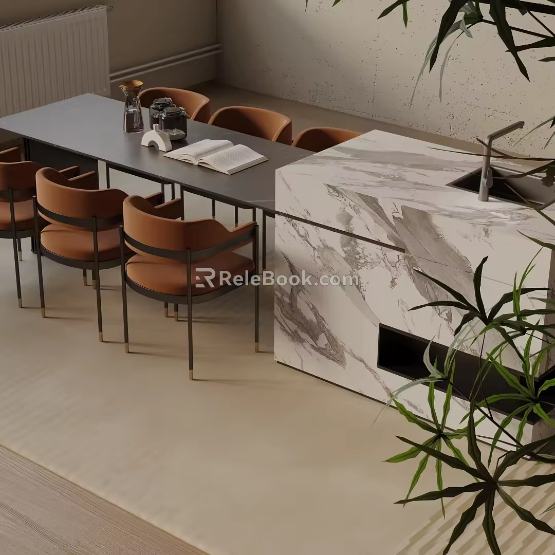 Modern table combination 3d model