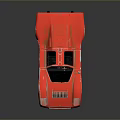 Red Vintage Sports Car With Sleek Design Black Roof And Shiny Finish