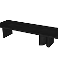 Modern Dark Colored Tea Table And Chairs With Sleek Design And Geometric Legs