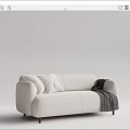 Modern double sofa 3d model