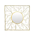Artistic Decorative Wall Mirrors With Gold Frame Sunburst And Geometric Pattern Designs 3d model