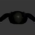3D Game and Movie Character with Black Leather Jacket Long Hair and White Gloves