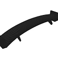 Carbon Fiber Car Spoiler With Aerodynamic Curved Shape And Textured Surface