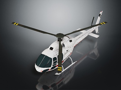 Modern Helicopter Black Hawk Combat Helicopter 3d model