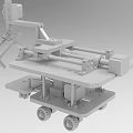 Wheeled Industrial Equipment With Mobile Platform And Adjustable Mechanical Arm For Industrial Operations