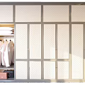 Modern Wardrobe Interior Design With Hanging Clothes Folded Storage And Shoe Shelves