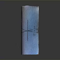 Cylindrical Household Item With Gradient Color Textured Surface And Decorative Curve