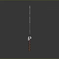 Giant Serrated Blade Weapon With Detailed Winged Skull And Decorative Handle