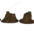 Stone Wood Tree Stumps with Natural Texture and Artistic Design for Home Garden Decoration