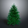 Green Artificial Christmas Tree With Small Lights For Home Living Decoration