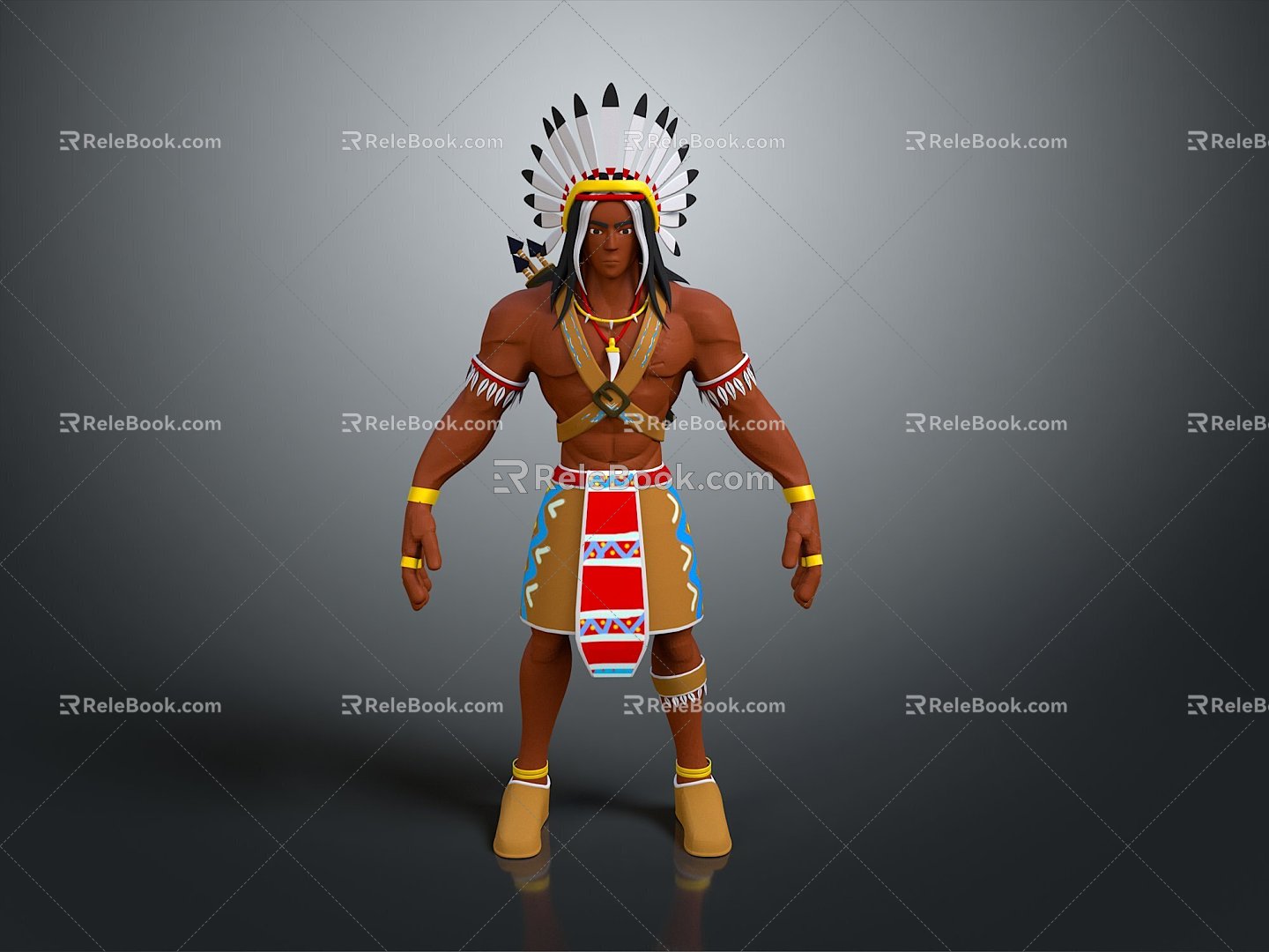 Indian Tribe Soldier Tribe Woman Tribe Warrior Indian Hunter Indian Warrior 3d model