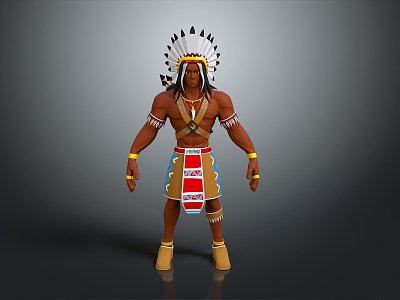 Indian Tribe Soldier Tribe Woman Tribe Warrior Indian Hunter Indian Warrior 3d model