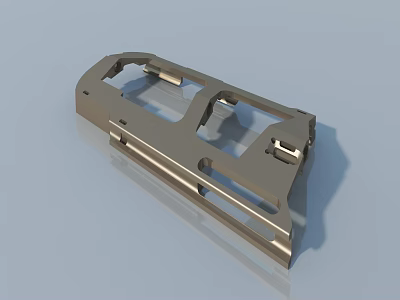 Metal Swing Door Frame With Structural Components And Design Features 3d model