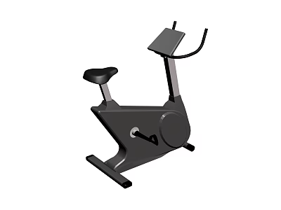Modern Black Exercise Bike With Adjustable Seat Tablet Holder Sturdy Frame For Home Fitness 3d model
