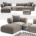 Sofa coffee table combination 3d model