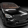 Black Luxury Sedan With Sleek Design And Glossy Finish