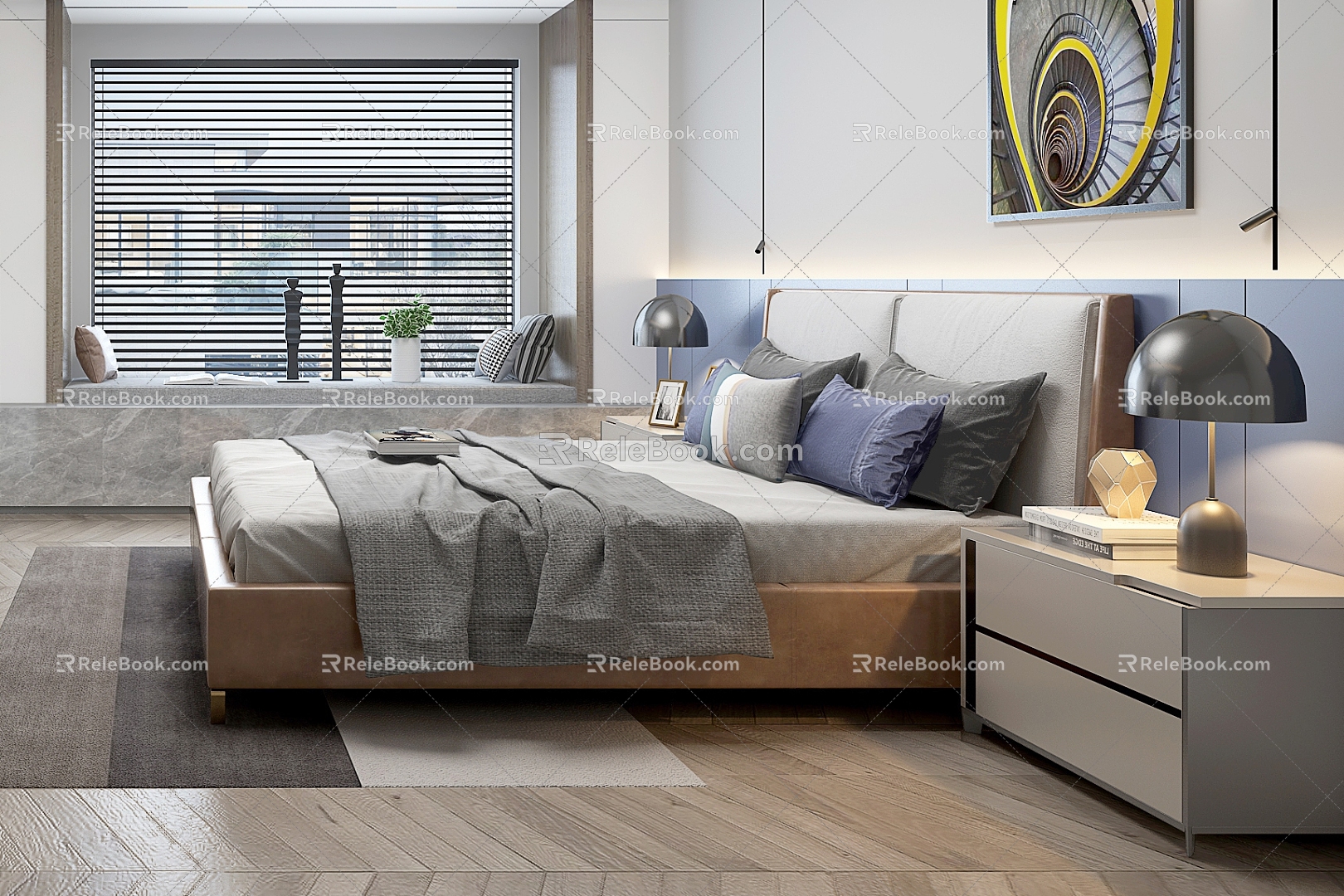 Double bed 3d model