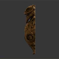 Wooden Dragon Shaped Sculptures With Intricate Carvings And Two Sides Display Design