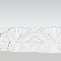 Modern reception desk imitation Macau Zaha Hotel reception desk 3d model