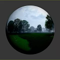 Modern Forest Sky Box Forest Background Game Environment 3d model