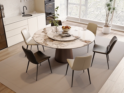 Dining table and chair model