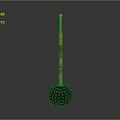 Traditional Weapon With Wooden Handle And Metal Spiked Ball Structure Design