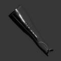 Sleek Metallic Prosthetic Leg With Modern Design And Reflection On Gray Background