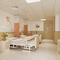 Modern Hospital Outpatient Nurse Station With Obstetrics And Gynecology Department Ward Area