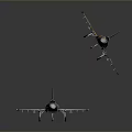 Realistic Fighter Jet Models With Camouflage Design And Gray Color Scheme