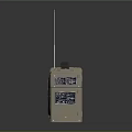 Old Fashioned Portable Beige Television With Antenna And Black Speaker Grill Design