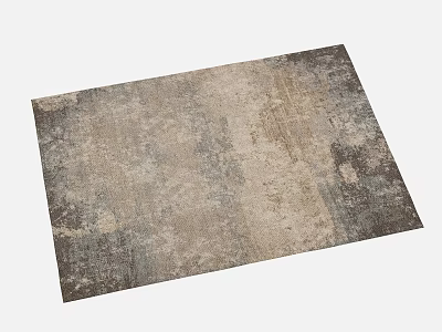 Square Area Rug With Neutral Tones Textured Design For Modern Living Room Decor 3d model