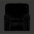Black Velvet Armchair with Armrests and Backrest Simple Design for Living Room