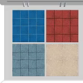 Blue and White Porcelain Texture Seamless Tile Solid Color Mosaic Porcelain Crushed Texture 3d model