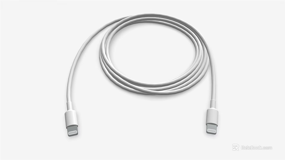 White High Speed USB Data Charging Sync Cable For Smartphones And Digital Devices 3d model 