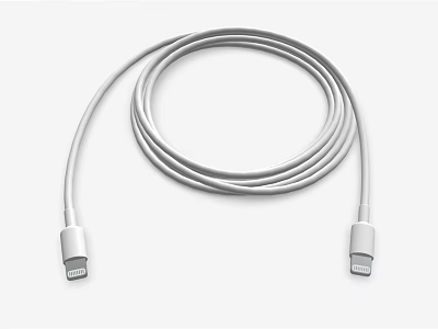 White High Speed USB Data Charging Sync Cable For Smartphones And Digital Devices 3d model