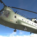 CH47 Transport Helicopter Chinook Heavy Transport Helicopter Military Aircraft 3d model