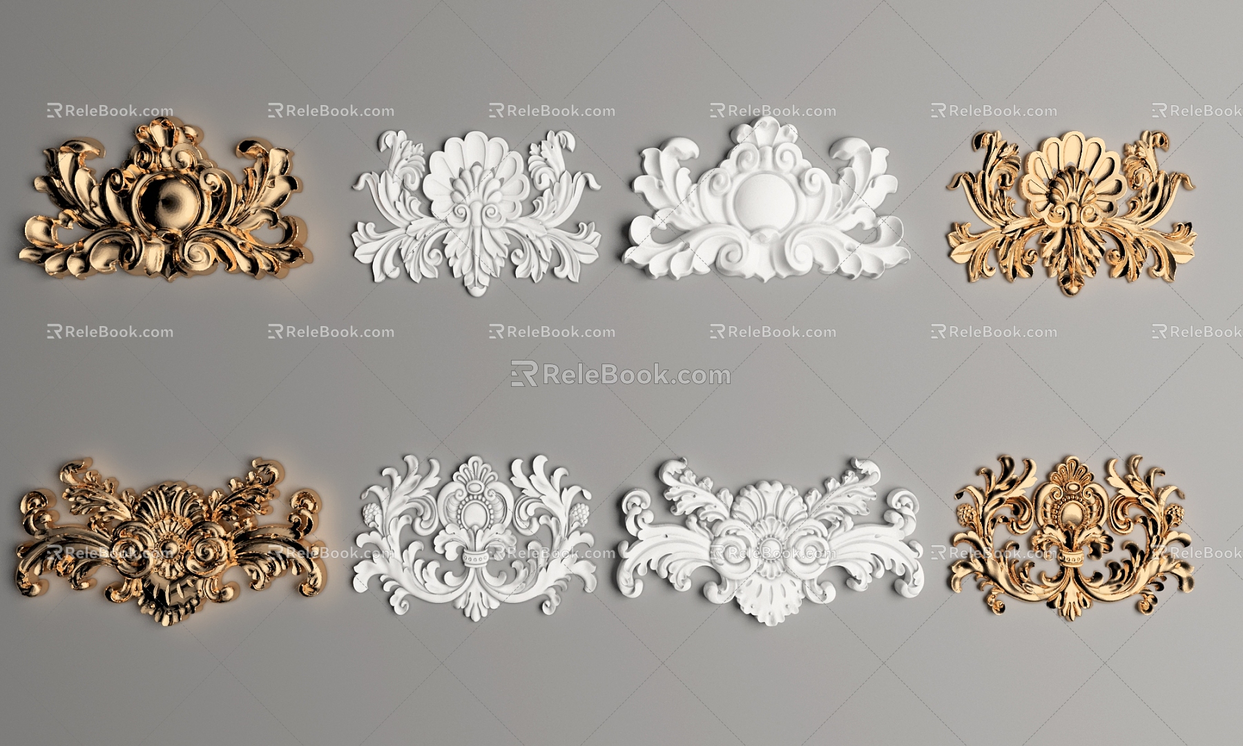 European-style carved 3d model