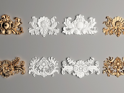 European-style carved 3d model