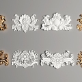 European-style carved 3d model