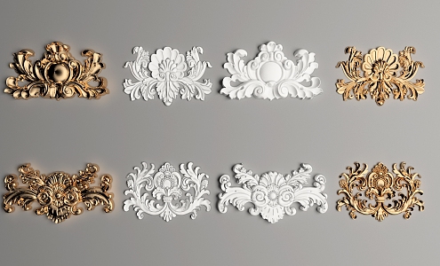 European-style carved 3d model