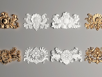 European-style carved 3d model