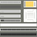 Various Types of Modern Air Conditioner Vents in Black and White Designs