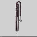 Professional Bassoon Musical Instrument With Dark Brown Body And Silver Metal Components