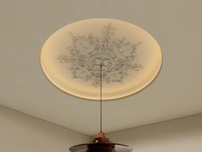 Dome Shaped Chandelier With Intricate Engravings For Ceiling Interior Decor 3d model
