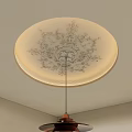 Dome Shaped Chandelier With Intricate Engravings For Ceiling Interior Decor 3d model
